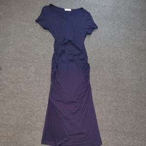 Elegant Navy Blue Maxi Dress